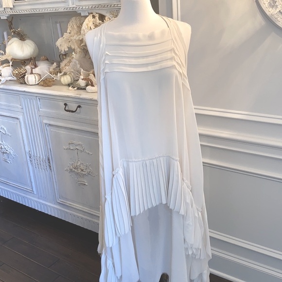 Lush Dresses & Skirts - LUSH Asymmetrical Maxi Dress with Frayed Edges